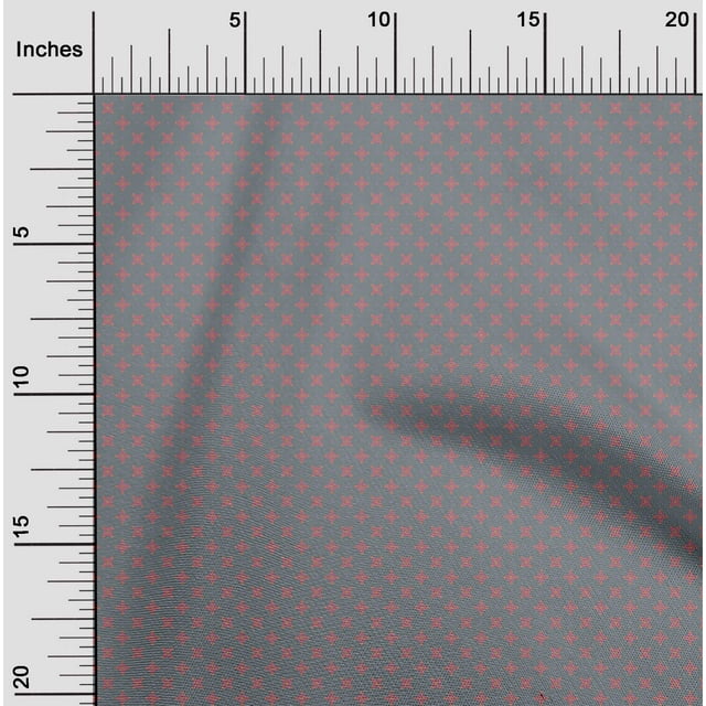 oneOone Cotton Silk Fabric Square Geometric Printed Fabric 1 Yard 42 Inches Wide