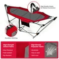 thumbnail image 4 of Topbuy Portable Folding Hammock Free Standing Hammock W/ Stand-Folds&Carrying Bag&Anti-Slip Buckle&Storage Pocket Red, 4 of 9