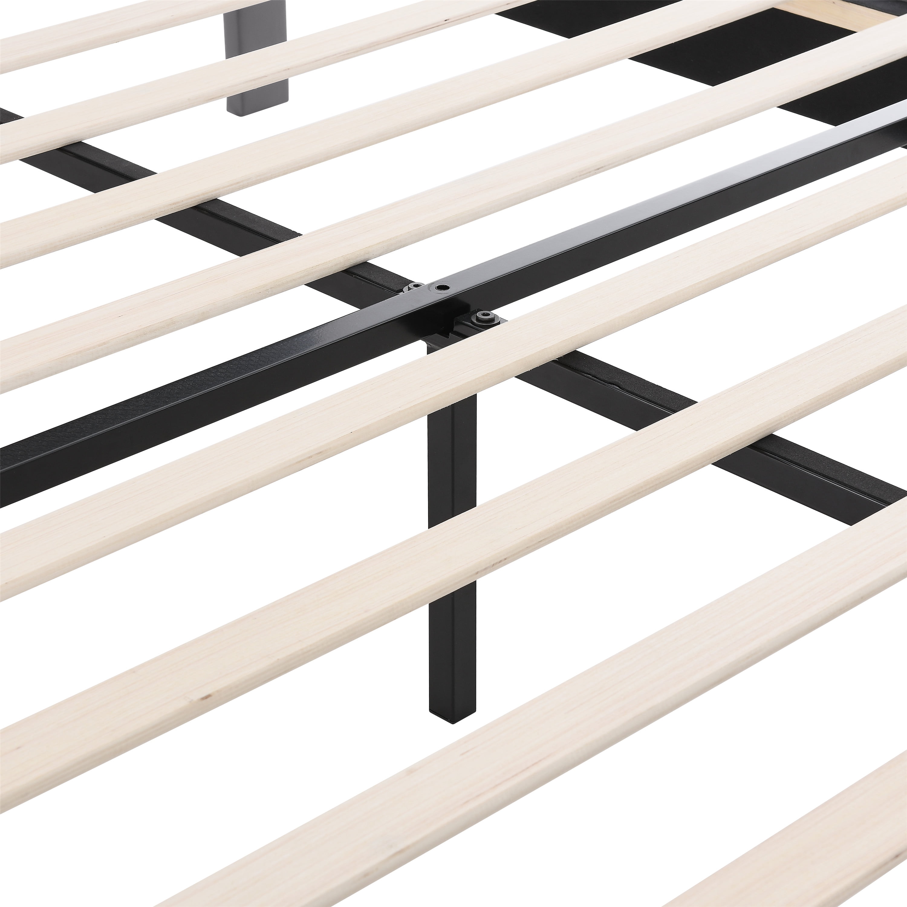 BRGMAUS Queen Bed Frame with Upholstered Headboard - Durable Slats, Waterproof, 30-Min Assembly