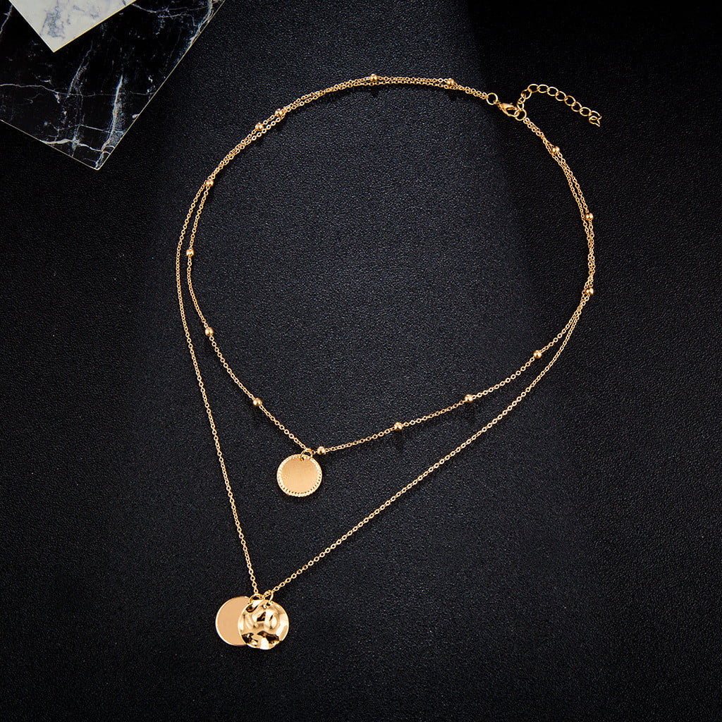 1pc Elegant & Cute Alloy Irregular Pendant Necklace With Geometric