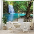 thumbnail image 6 of Aqua Tapestry, Waterfall Asia Thailand Jungle Tropic Plants Trees Tourist Attraction, Fabric Wall Hanging Decor for Bedroom Living Room Dorm, 5 Sizes, Turquoise Green Brown, by Ambesonne, 6 of 9