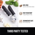 thumbnail image 4 of GORILLA GRIP Garlic Press and Peel Set, Heavy Duty Mincer Tool, Large Ergonomic Handle, Black, 4 of 10