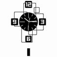 thumbnail image 2 of Reloj de pared con péndulo oscilante, reloj colgante, novedoso, decorativo, moderno, fácil de leer. Negro 25cmx40cm, 2 of 9