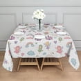 thumbnail image 3 of White Fairy Castle Pattern Square Tablecloth,Waterproof Square Table Cover,Wipeable Spillproof Washable Table Cover for Home Kitchen Party Decor 60"x60"(152x152cm), 3 of 6
