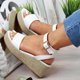 thumbnail image 4 of Zapatos planos de moda para mujer, sandalias informales de tacón de cuña hueca, zapatos de talla grande Wmkox8yii shjk3088, 4 of 6