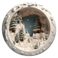 thumbnail image 1 of Birdeem Round Acrylic Christmas Decorations Reindeer Hanging Sign Festive Wall Decorations, 1 of 5