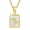 Gold Capricorn, variant on Women's Stainless Steel Square Shell Zodiac Sign Pendant Necklace Constellation Horoscope Charm Jewelry Gold Sagittarius
