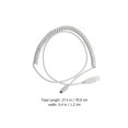 thumbnail image 2 of BESTYASH Coiling Keyboard Cable 1Set Fast Data Transmission Coiled Tube ABS White, 2 of 8