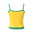 thumbnail image 3 of HNMKIU Women's Streetwear Graphic Letter Print Baby Tee Brazil Crop Top T Shirt Womens Tank Tops Yellow,S, 3 of 8