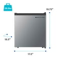 thumbnail image 2 of Arctic Wind New Standard 17.5 in W 1.6-Cu. ft. Energy Star Compact Refrigerator with Freezer, Silver, 2 of 9
