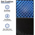 thumbnail image 2 of Large contour honeycomb cooling gel seat cushion, blue gel seat cushion—long hours sitting use, relieves tailbone and sciatic nerve pain, non-slip washable cover—18.89x14.96 inches, 2 of 4