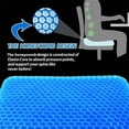 thumbnail image 5 of Gel Seat Cushion Double Thick Egg Gel Summer Cushion for Pressure Relief Breathable Chair Pad Car Seat Office Chair Soft Cushion, 5 of 9