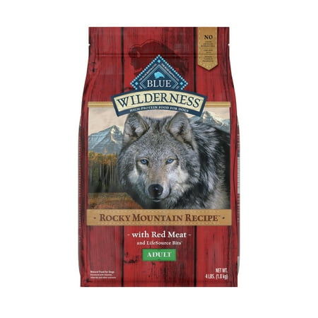 Blue Buffalo Wilderness Rocky Mountain Recipe High Protein, Natural Adult Dry Dog Food, Red Meat 4lb