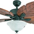 thumbnail image 2 of Prominence Home 50782-35 Misty Peak Tropical 52-Inch Aged Bronze Indoor Ceiling Fan, LED Bowl Light with Dark Cherry Hand Carved Wood Blades and 3 speed remote, 2 of 6