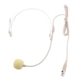 thumbnail image 1 of 2xDouble Ear Hook Auriculares con Cable Headworn Micrófono Beige XLR 3Pin Sunnimix Micrófono de diadema de 3 pines, 1 of 8