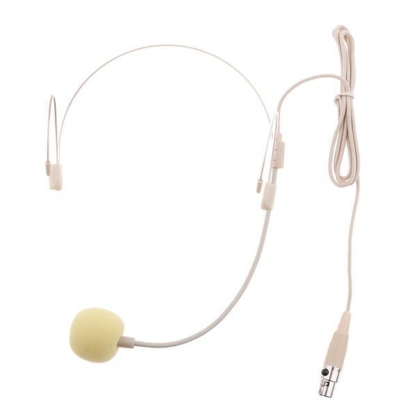 2xDouble Ear Hook Auriculares con Cable Headworn Micrófono Beige XLR 3Pin Sunnimix Micrófono de diadema de 3 pines