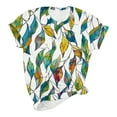 thumbnail image 4 of Otvok T Shirt for Women Graphic Tees Leaf Print Shirts Short Sleeve O Neck Casual Basic Tops, 4 of 6