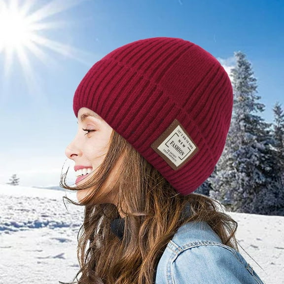 Womens Winter Woolen Hat Womens Loose Woolen Hat Oversized Knitted Warm Winter Hat Suitable For Cold Weather One Size Trapper Hat Fashion Men's Winter Clothes Warm Hat Mens Cold Weather Gear Cold