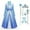 Dress Accessories Type A, variant on AoDai Princess Dress Elsa Costume for Girls Blue Sequined Ball Gown Snow Queen Cosplay Dress