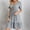 Gray, variant on Women Dresses under $10! Cagogo Women's 2025 Summer Wedding Guest Dresses Short Sleeve V Neck Casual Flowy Midi Dress Loose Trendy Aline Swing Tiered Beach Vacation Sundress