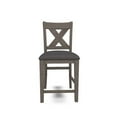 thumbnail image 2 of Benjara BM328242 Caity Counter Height Chair - Gray Acacia Wood - X Shaped Back - Set of 2, 2 of 5