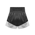 thumbnail image 4 of Hansber Kids Boys Boxing Shorts Muay Thai Fighting Shorts Training Trunks Grappling Martial Arts Black&Silver 16, 4 of 5