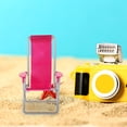 thumbnail image 2 of HINTRMENT 2Pcs Small Folding Beach Chair Red Color for Collectors Display, 2 of 4