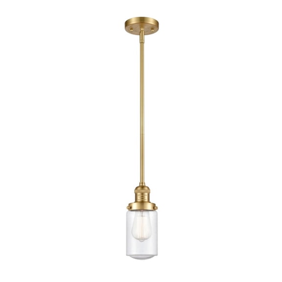 201S-SG-G314-LED-Innovations Lighting-Dover-3.5W 1 LED Mini Pendant in Traditional Style-4.5 Inches Wide by 10.25 Inches High   Satin Gold Finish with