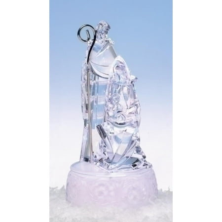 7" Clear Holy Family Christmas Nativity Figure - LED Lights