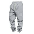 thumbnail image 3 of Chiccall Mens Fleece Sweatpants Cargo Pants Solid Athletic Workout Running Joggers with Pockets, 3 of 7