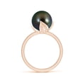 thumbnail image 2 of Angara Trillium Tahitian Cultured Pearl Solitaire Ring in 14K Rose Gold for Women | June Birthstone Jewelry for Her, 2 of 8