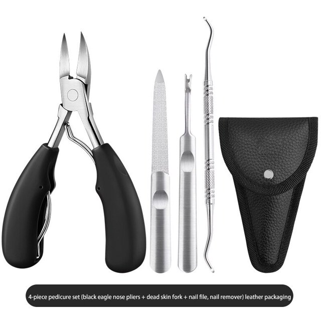 Toe Nail Clippers Nail Correction Thick Nails Ingrown Toenails Nippers Cutters Dead Skin Dirt Remover Pedicure Care Tool heqiyong LED