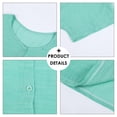 thumbnail image 4 of SEARCHI Women's Shirt Solid Color Mid-length Loose Short-sleeved Shirt, 4 of 7