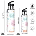 thumbnail image 2 of Water Bottles 20oz Straw Lid Wide Mouth Stainless Steel for School Sport Travel Hand Paint Cat Face, 2 of 9