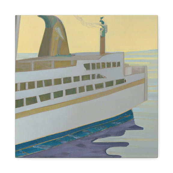 "Ferry on a River" - Canvas