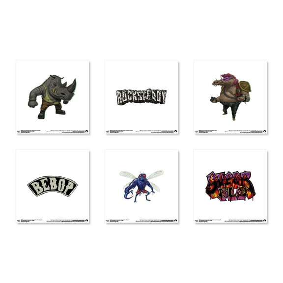 Gallery Pops Nickelodeon Teenage Mutant Ninja Turtles: Mutant Mayhem - Villains Character Wall Art Bundle (6-Pack)
