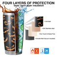 thumbnail image 7 of Hallween Ghost Pumpkin Face Tumbler with Straw, Ghost Pumpkin Face Stainless Steel Double Walled Vacuum Insulated Cup, Spooky Holiday Gifts for Women Men, 7 of 7