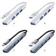 thumbnail image 4 of Bearachild Estación de acoplamiento de concentrador USB USB3.0 Multi-puerto LED de carga de adaptador de computadora de aleación de Estaciones de acoplamiento para portátiles Plata USB, 4 of 6