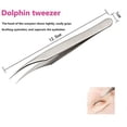 thumbnail image 2 of Juego de pinzas de acero inoxidable de 7 piezas para recortar cejas, aplicar pestañas postizas y herramientas de extensión Kit profesional para el cuidado de cejas y pestañas, 2 of 8