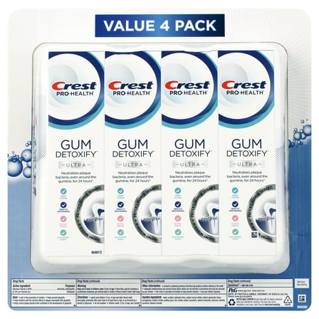 Crest Gum Detoxify Ultra Toothpaste 4.7 Ounce (Pack of 4)