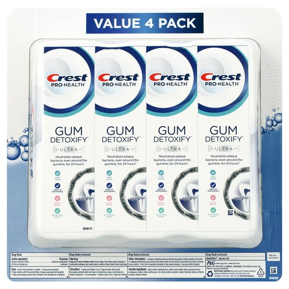 Crest Gum Detoxify Ultra Toothpaste 4.7 Ounce (Pack of 4)