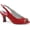 Red Pat, variant on 3" Kitten Heel Slingback Open Toe Pump - Blk Faux Leather, 14