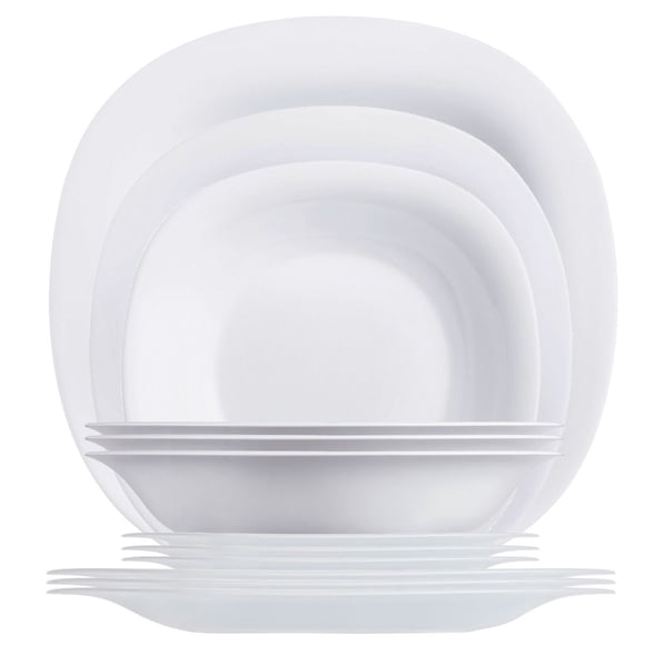 Vajilla De 12 Pzas Moderna De Opal Para 4 Personas Luminarc Carine