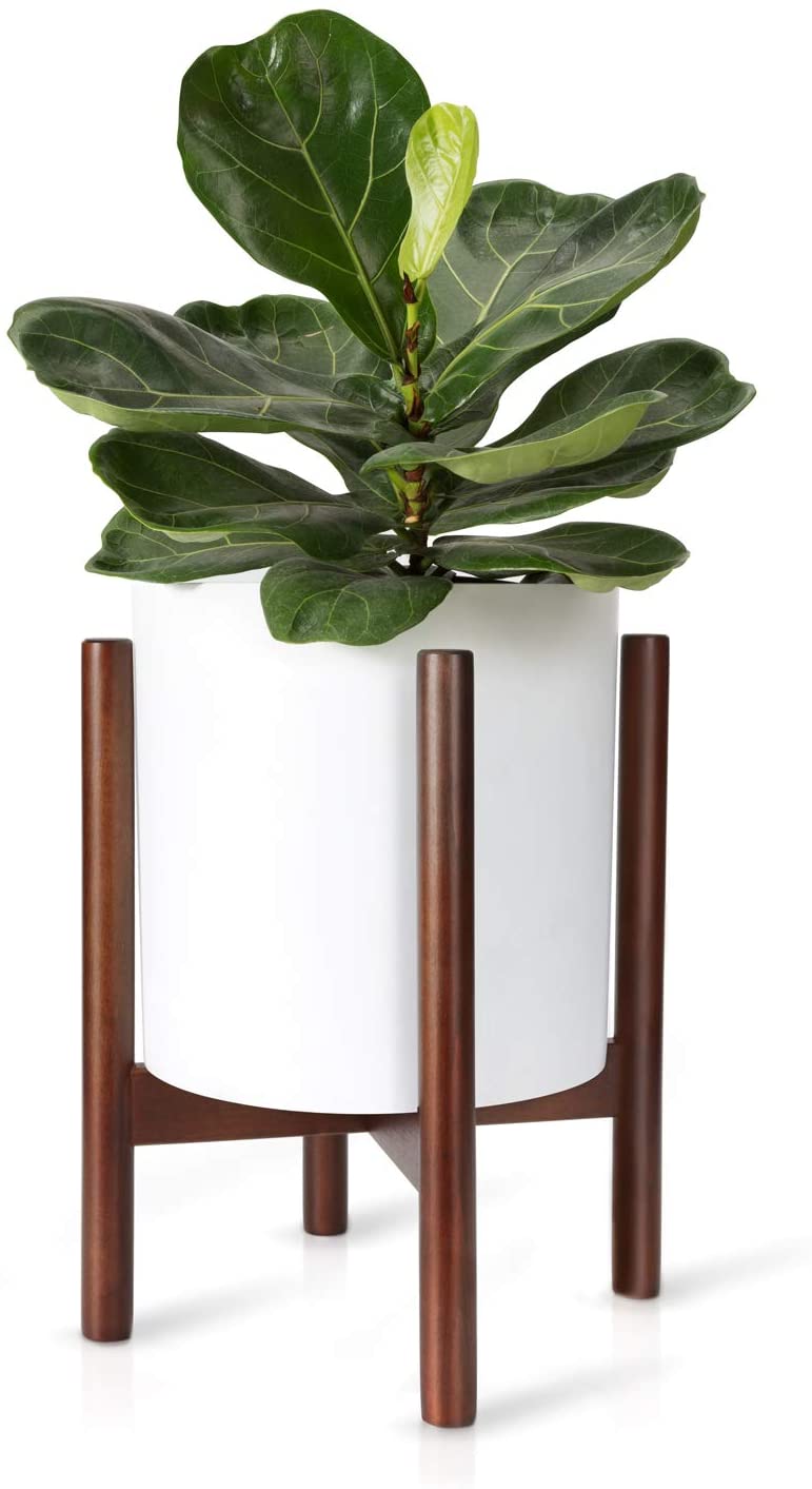 walmart wood rack on Golden Home Plant Stand Mid Century Wood Flower Pot Holder Plant Pot Not Included Potted Stand Indoor Display Rack Rustic Decor Up To 10 Inch Planter Dark Brown Walmart Com Walmart Com