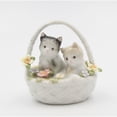 thumbnail image 2 of Ceramic Kittens in Basket Figurine Gift for Cat Lovers White 3.5", 2 of 4