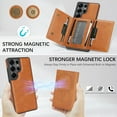 thumbnail image 3 of for Samsung Galaxy S24 Ultra Wallet Case with 7 Card Slots, Detachable Magnetic Back Cover, Premium PU Leather Kickstand Drop Protective Shockproof Classic Flip Case for Galaxy S24 Ultra, Brown, 3 of 10