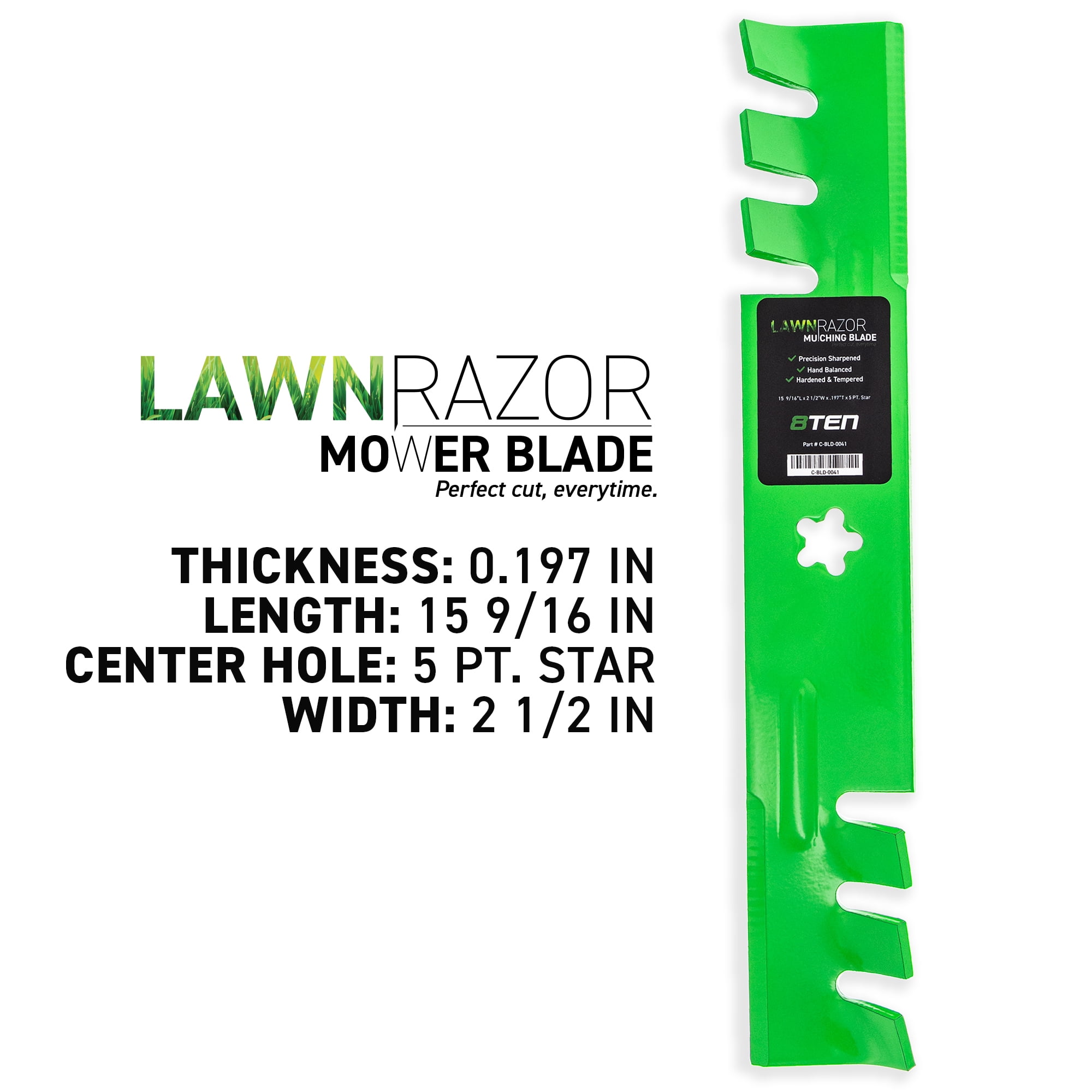 LawnRAZOR Mulching Blade 46 inch for Husqvarna YTH 1746 3 Pack 810 CBL2263D
