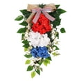 thumbnail image 1 of Swag Wreath, Independence Day Garland, Artificial Silk Flower Hanging Teardrop Wreath para Holiday decor Hanging Pendant, 1 of 9