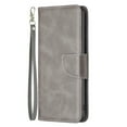 thumbnail image 6 of Wallet Case for iPhone 15 Pro Max, Retro Solid Color Premium Leather Credit Card Holder Wallet RFID Blocking Case with Wrist Strap Stand Magnetic Flip Cover For iPhone 15 Pro Max, Gray, 6 of 8
