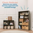 thumbnail image 3 of ECR4Kids Classic Wooden Bookcase with Adjustable Shelves, 60in, Classroom Bookshelf, Grey Wash, 3 of 9